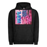 Pigment Black hope  breast cancer and american flag Urban Hoodie - AdoDesignShop