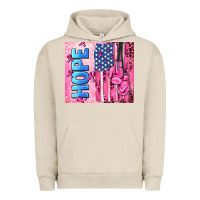 Pigment French Oak hope  breast cancer and american flag Urban Hoodie - AdoDesignShop