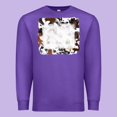 Premium Sweatshirt black and brown cowhide