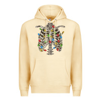 Pina Colada Christmas Rib Cage Premium Hoodie - FaDigitalArtStudio