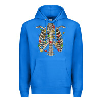 True Royal Christmas Rib Cage Premium Hoodie - FaDigitalArtStudio