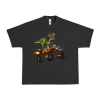 Pigment Black monster truck and t rex dinosaur Urban Heavy Tee - Artiststas
