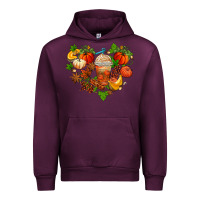 Mauve Wine fall pumpkin heart Urban Hoodie - AdoDesignShop