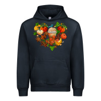 Navy fall pumpkin heart Urban Hoodie - AdoDesignShop