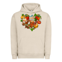 Pigment French Oak fall pumpkin heart Urban Hoodie - AdoDesignShop