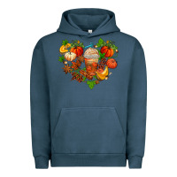 Pigment Midnight Navy fall pumpkin heart Urban Hoodie - AdoDesignShop