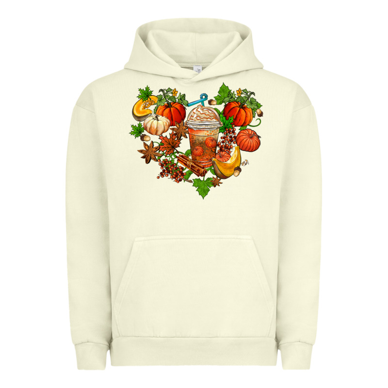 Fall Pumpkin Heart Urban Hoodie by AdoDesignShop | Teevron