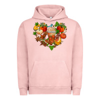 Pigment Salmon fall pumpkin heart Urban Hoodie - AdoDesignShop