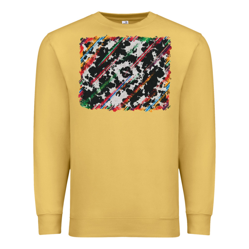 Cowhide And Serape Background Premium Sweatshirt by RanaPortraitStore | Teevron