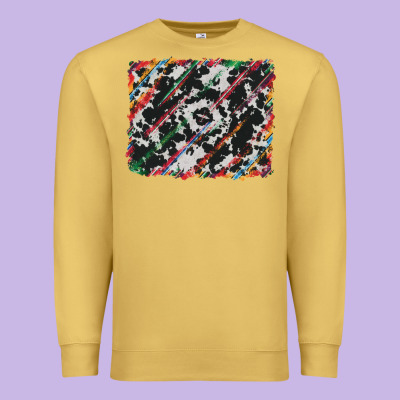 Premium Sweatshirt cowhide and serape background