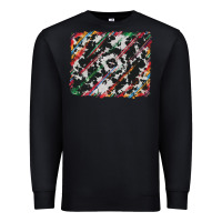 Black cowhide and serape background Premium Sweatshirt - RanaPortraitStore