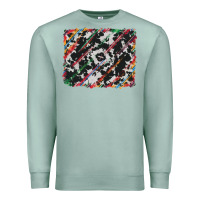 Seafoam cowhide and serape background Premium Sweatshirt - RanaPortraitStore