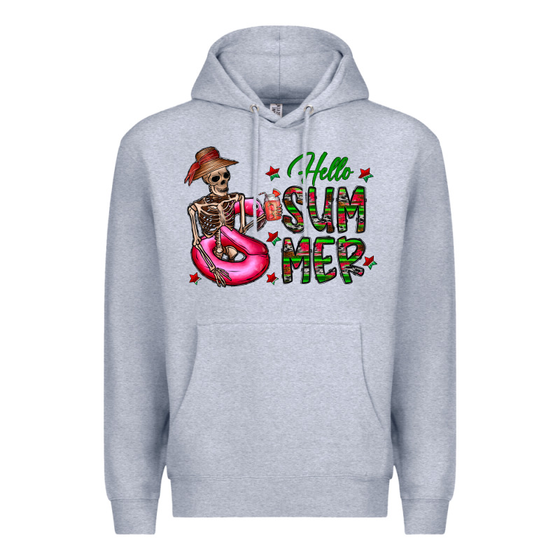 Hello Summer Premium Hoodie by CowhideDigitalArt | Teevron