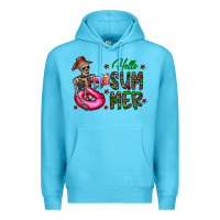 Ocean Blue hello summer Premium Hoodie - CowhideDigitalArt