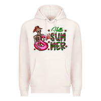 Pale Pink hello summer Premium Hoodie - CowhideDigitalArt