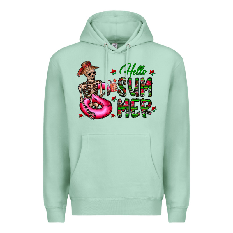 Hello Summer Premium Hoodie by CowhideDigitalArt | Teevron