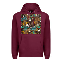 Burgundy western baby calf seamless pattern Premium Hoodie - HRA Design Shop