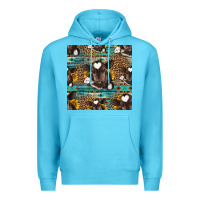 Ocean Blue western baby calf seamless pattern Premium Hoodie - HRA Design Shop