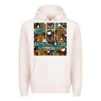 Pale Pink western baby calf seamless pattern Premium Hoodie - HRA Design Shop