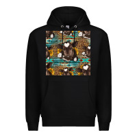 Black western baby calf seamless pattern Premium Hoodie - HRA Design Shop