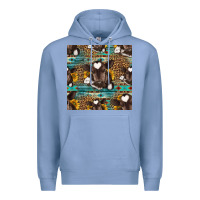 Colony Blue western baby calf seamless pattern Premium Hoodie - HRA Design Shop