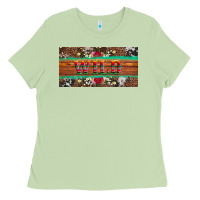 Matcha western wild and floral leopard  cowhide licanse plate Ladies Tee - Artiststas