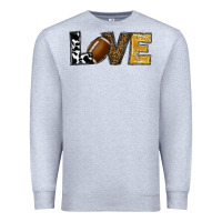Heather Grey football love Premium Sweatshirt - RanaPortraitStore