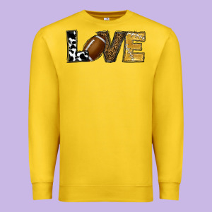 Football Love Premium Sweatshirt Designed By Ranaportraitstore