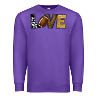 Purple football love Premium Sweatshirt - RanaPortraitStore