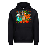 Black western leopard  fall   hearts Urban Hoodie - AdoDesignShop