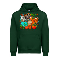 Forest Green western leopard  fall   hearts Urban Hoodie - AdoDesignShop