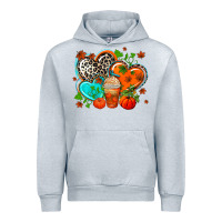Heather Grey western leopard  fall   hearts Urban Hoodie - AdoDesignShop