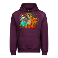 Mauve Wine western leopard  fall   hearts Urban Hoodie - AdoDesignShop