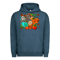 Pigment Midnight Navy western leopard  fall   hearts Urban Hoodie - AdoDesignShop