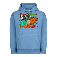 Pigment Pebble Blue western leopard  fall   hearts Urban Hoodie - AdoDesignShop