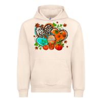 Sandshell western leopard  fall   hearts Urban Hoodie - AdoDesignShop