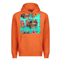 Carrot floral hippie truck seamless pattern Premium Hoodie - HRA Design Shop