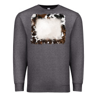 Charcoal Heather cowhide and leopard background Premium Sweatshirt - RanaPortraitStore