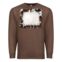 Chestnut cowhide and leopard background Premium Sweatshirt - RanaPortraitStore