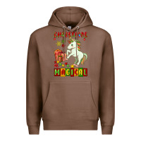 Chestnut christmas magical unicorn Premium Hoodie - FaDigitalArtStudio