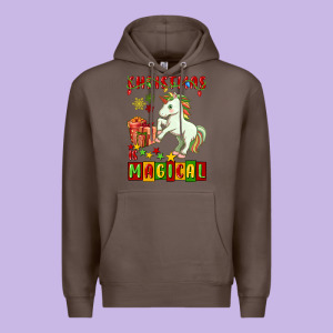 Christmas Magical Unicorn Premium Hoodie Designed By Fadigitalartstudio