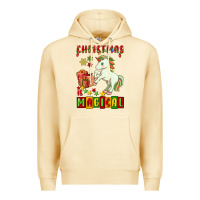Pina Colada christmas magical unicorn Premium Hoodie - FaDigitalArtStudio
