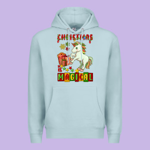 Christmas Magical Unicorn Premium Hoodie Designed By Fadigitalartstudio