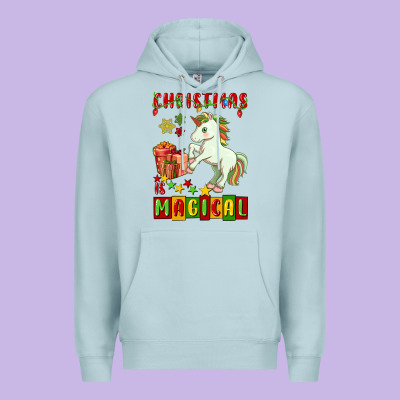 Christmas Magical Unicorn Premium Hoodie Designed By Fadigitalartstudio