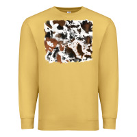 Antique Gold cowhide mixed background Premium Sweatshirt - RanaPortraitStore