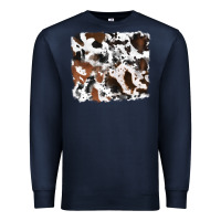 Navy cowhide mixed background Premium Sweatshirt - RanaPortraitStore