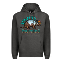 Charcoal Heather armadillo by morning Premium Hoodie - RacoonDesign
