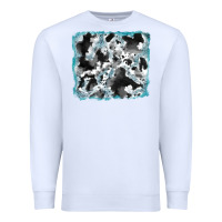White cowhide glitter tooled leather background Premium Sweatshirt - RanaPortraitStore