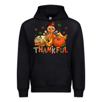 Black thankful pumpkins and turkey Urban Hoodie - AdoDesignShop