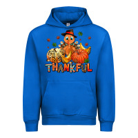 Cobalt thankful pumpkins and turkey Urban Hoodie - AdoDesignShop